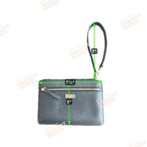 KATE SPADE Black Leather Wristlet Gold Hardware - Picture 15 of 15